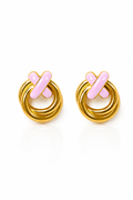 "X" baby pink x gold